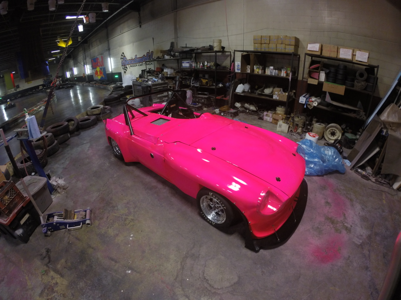Fresh new pink paint.